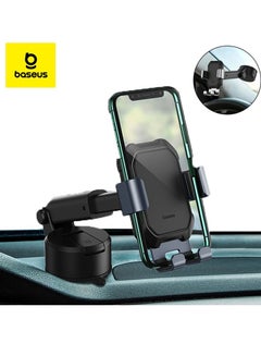 Buy Gravity Car Phone Holder For Dashboard/Windshield Car Mount Ultra Stable Car Mobile Holder With Strong Suction Cup Car Stand Fit For iPhone 15 Pro Max Galaxy S24 S23 And All Mobile Phone 4.7" To 6.5" Tarnish Black in UAE