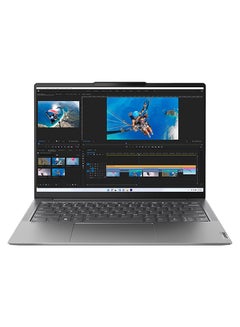اشتري Yoga Slim 6 14IAP8 (2022) Ultrabook 14-Inch Display, Core i5-1240P Processor/8GB RAM/512GB SSD/Intel Iris Xe Graphics/Windows 11 Home English/Arabic Storm Grey في الامارات