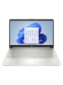 اشتري HP 15 15.6-Inch Display, Core i7-1255U Processor/16GB RAM/512GB SSD/Intel Iris XE Graphics/Windows 11 English/Arabic silver في الامارات