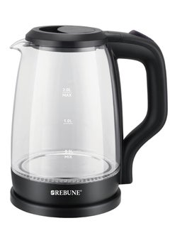 Buy Glass Electric Kettle 2 L 1500 W RE-1-137 Black in Saudi Arabia