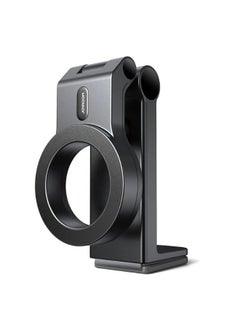 Buy Essentials Airplane Phone Holder Magnetic Travel Phone Stand For Desk With 360 Degree Rotation Black in UAE