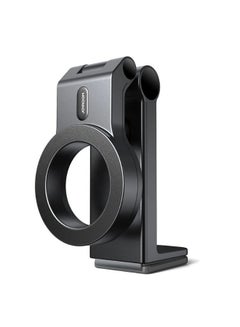 اشتري Essentials Airplane Phone Holder Magnetic Travel Phone Stand For Desk With 360 Degree Rotation Black في الامارات