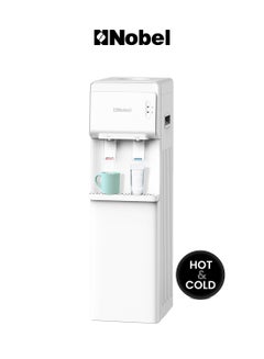 اشتري Water Dispenser, Hot & Cold, 2 Taps, Compressor Cooling, 5L/H Heating, 2L/H Cooling, Silicon Water Outlet Pipes NWD1603 White في الامارات