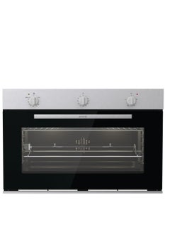 Buy Gorenje Built in Gas oven 90cm 88 liter With Grill Stainless Steel Cooling Fan BOG9822E00X BOG9822E00X Silver in Egypt