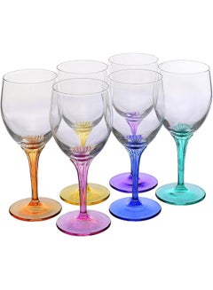 Buy Kayla Wine Glass 6 Pcs Multicolour in Egypt