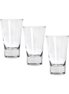 اشتري Petra Set Of 3 Tall Conical Glass Clear في مصر