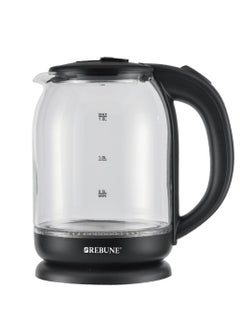 Buy Glass Electric Kettle 1.8 L 1500 W RE-1-136 Black in Saudi Arabia