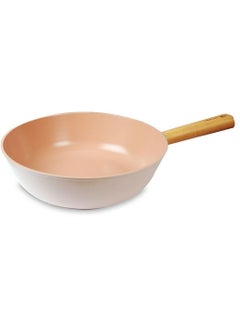 Buy Blossom Wok Pan Sandy Pink Beige 28cm in UAE