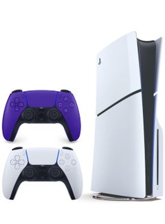 Buy PlayStation 5 Slim Disc Console With Extra Wireless Controller - Purple in UAE