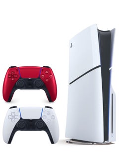 Buy PlayStation 5 Slim Disc Console With Extra Wireless Controller - Volcanic Red in Saudi Arabia