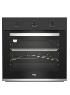 Buy Beko Built-in Gas Oven - 60 cm - Electric Grill - Fan Assisted Cooking - Catalytic Side Walls - Cooling Fan - BBIH12100BC 7779420257 Black - Silver in Egypt