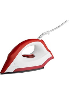 Buy Dry Iron 1300W, Non Stick Ceramic Plate, Mechanical Knob, 1.8M Cord Length, 1 Axis Rotation Card, Pilot Lamp 1300 W EDI1004 Red in UAE