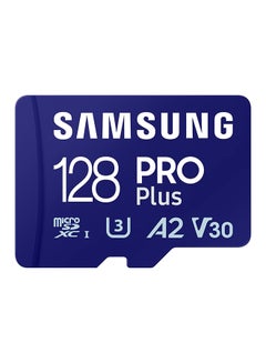 اشتري Pro Plus MicroSD Memory Card (MB-MD128SA/EU), 128 Gb, UHS-I U3, Full HD & 4K UHD, 180 MB/s Read, 130 MB/s Write, Card For Smartphone, Drone Or Console, Includes SD Adapter (2023) 128 GB في السعودية