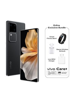 Buy V30 5G Dual SIM Noble Black 12GB RAM 256GB With Exclusive Gifts Earbuds, Smart Fitness Band, 80W Charger And 24 Months Warranty + 1 Year Screen Replacement - Middle East Version in Saudi Arabia