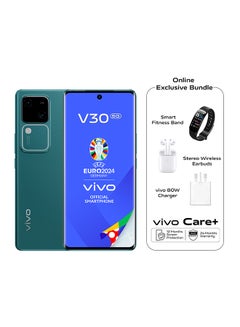 Buy V30 5G Dual SIM Lush Green 12GB RAM 256GB With Exclusive Gifts Earbuds, Smart Fitness Band, 80W Charger And 24 Months Warranty + 1 Year Screen Replacement - Middle East Version in UAE