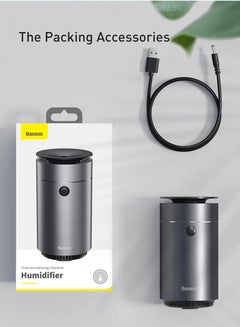 اشتري جهاز ترطيب وتنقية الهواء ومعطر مع كابل USB Humidifier رمادي في الامارات