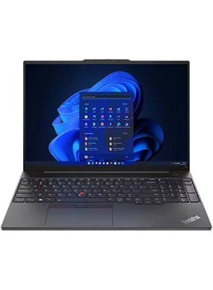 اشتري كمبيوتر محمول ThinkPad E16 Gen1 (21JN00CKGP) بشاشة مقاس 16 بوصة ومعالج Core-i7-13700H وذاكرة وصول عشوائي سعة 16 جيجابايت ومحرك أقراص SSD سعة 512 جيجابايت ونظام تشغيل Windows 11 Pro وبطاقة رسومات Intel Iris Xe + حقيبة تحميل علوي في الامارات