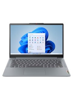 Buy IdeaPad Slim 3 14IAH8 Laptop With 14-Inch FHD Display, Core i5-12450H Processor/8GB RAM/512GB SSD/Intel UHD Graphics/Windows 11 English/Arabic Arctic Grey in UAE