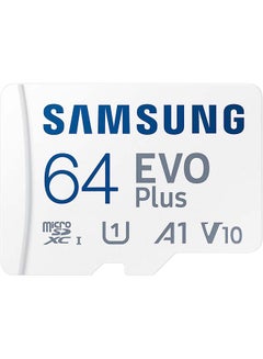 اشتري EVO Plus 64GB microSDXC UHS-I U1 130MB/s Full HD & 4K UHD Memory Card with Adapter (MB-MC64KA) 64 GB في الامارات