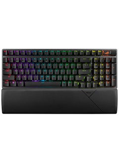 اشتري ASUS ROG Strix Scope II 96 Wireless Gaming Keyboard, Tri-Mode Connection, Dampening Foam & Switch-Dampening Pads, Hot-Swappable Pre-lubed ROG NX Storm Switches, PBT Keycaps, RGB-Black في الامارات