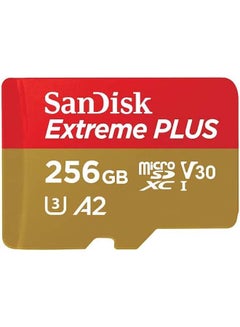 Buy Extreme Plus microSDXC UHS-I Card with Adapter, 256GB, SDSQXBD-256G-AN6MA 256 GB in Saudi Arabia