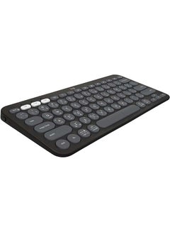 Buy Pebble Keys 2 K380s, Multi-Device Bluetooth Wireless Keyboard with Customisable Shortcuts, Slim and Portable, Easy-Switch for Windows, macOS, iPadOS, Android, Chrome OS, ARA Layout Graphite in UAE