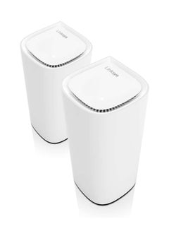 اشتري Velop Pro WiFi 6E Tri-Band Mesh System MX6202-KE — Cognitive Mesh Router with 6 Ghz Band Access & 5.4 Gbps True Gigabit Speed — Whole-Home Coverage up to 6,000 sq. ft. & 200 Devices — 2 Pack white في الامارات