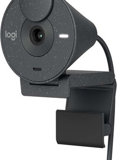 Buy Brio 300 Full HD Webcam with Privacy Shutter, Noise Reduction Microphone, USB-C, Ceritified for Zoom, Microsoft Teams, Google Meet, Auto Light Correction Graphite in Egypt