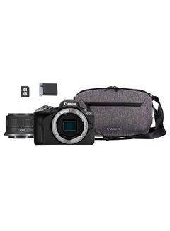 Buy EOS R50 Mirrorless Camera, Black With RF-S 18-45Mm F4.5-6.3 IS STM Lens Including Backpack And SD Card Online Exclusive Kit in UAE
