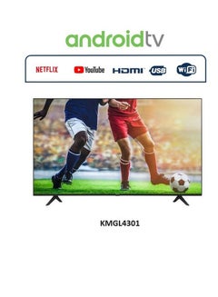 اشتري 43 Inch Smart Full HD FRAMELESS LED Google TV KMGL4301 Black في السعودية