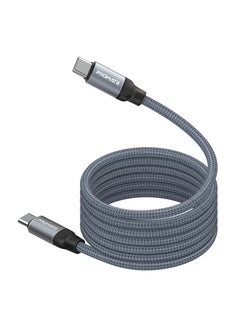 Buy USB-C To USB-C Magnetic Self-Organizing Cable With 60W Power Delivery And Durable Nylon Braided Sync And Charge Cable 1.2M Grey in Saudi Arabia