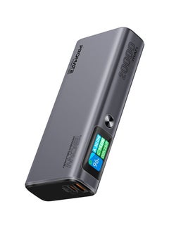 Buy 20000 mAh Ultra Slim Portable Power Pack With 130W Power Delivery Smart TFT LCD Screen USB A QC 3.0 Dual USB C Input Output Ports And Over Heating Protection For iPhone 15 Titan 130 Grey in UAE