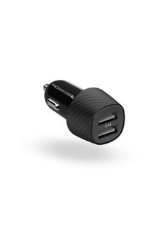 Buy Baykron Smart 2.4A Car Charger With Dual USB Ports - Black in Egypt