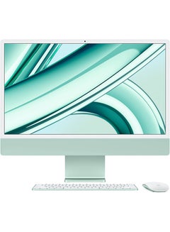 اشتري 24-Inch iMac AIO Desktop Computer with M3 Chip, 4.5K Retina Display, 8-Core CPU and 10-Core GPU, 24GB RAM, 2TB SSD/Touch ID & Magic Mouse, macOS English GREEN في الامارات