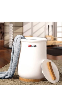 اشتري Milton Bucket Style Towel Warmer, Luxury Bucket Towel Warmer, Large Towel Warmer for Bathroom White في الامارات