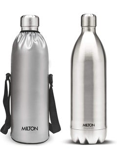 Buy Milton Thermosteel Duo DLX-1800 Stainless Steel Water Bottle Steel 1.8Liters in UAE