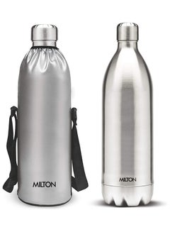 Buy Milton Duo Dlx Stainless Steel Flask, Silver Steel 1.5Liters in UAE