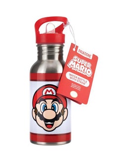 Buy Paladone Super Mario Metal Water Bottle with Straw in UAE
