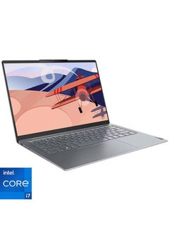 اشتري Yoga Slim 6 Laptop With 14-Inch (1920x1200) OLED Display, Core i7-13700H Processor/16GB RAM/512GB SSD/Intel Iris XE Graphics/Windows 11 Home/ English Misty Grey في السعودية