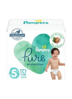 Buy Pure Protection - Size 5, 132 Count, Hypoallergenic Premium Disposable Baby Diapers in UAE