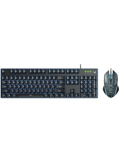 اشتري Optical Gaming Adjustable Backlit Keyboard And Mouse Black في مصر