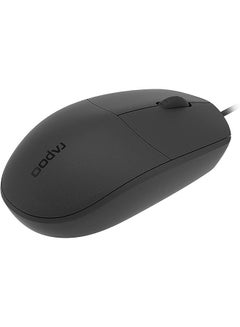Buy USB Wired Optical Mouse 3 Button Black in Egypt