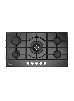 Buy Gas Hob 90 cm 5 Burners Automatic Ignition Black Cooktop 90GQ095 Black in Saudi Arabia