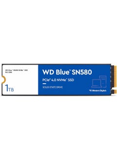 Buy 1TB Blue SN580 NVMe Internal Solid State Drive SSD - Gen4 x4 PCIe 16Gb/s, M.2 2280, Up to 4,150 MB/s - WDS100T3B0E 1 TB in UAE