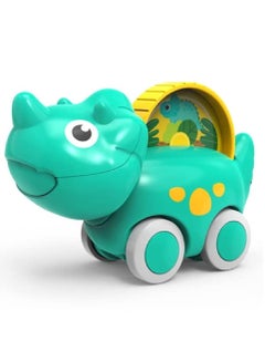 اشتري Triceratops Toy Car, for 1-5 Years Old Boys and Girls, Car Toys for Kids Toddler - Green في الامارات