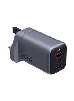 اشتري 3-Port PD Wall Charger With GaN Power Tech 67W Gray في السعودية