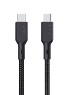 Buy Nylon Braided USB-C To USB-C Cable With Kevlar Core 1.8M 100W Black in Saudi Arabia