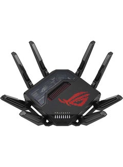 اشتري راوتر الألعاب ROG Rapture GT-BE98 رباعي النطاق WiFi 7، يدعم 320 ميجاهرتز بسرعات تصل إلى 25 جيجابت في الثانية، ومنفذ مزدوج 10 جيجا، ووضع ألعاب الهاتف المحمول، وميزات AiMesh وVPN | 90IG08F0-MO9A0V في الامارات