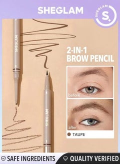 اشتري Brows On Demand Waterproof 2 In 1 Eyebrow Pencil Tupe Matte في مصر