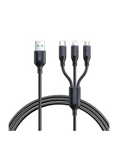 Buy S-1T3018A15  3.5A Lightning+Type-C+Micro 3-in-1 Charging Cable /2M black in Egypt